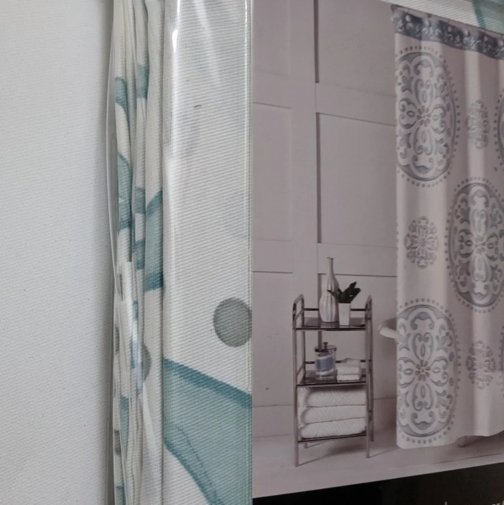 Tahari Home Fabric LG Medallion Shower Curtain